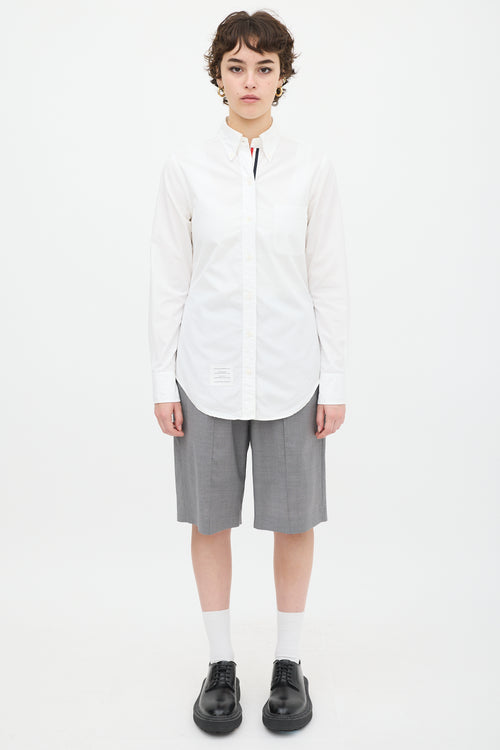 Thom Browne White One Pocket Shirt