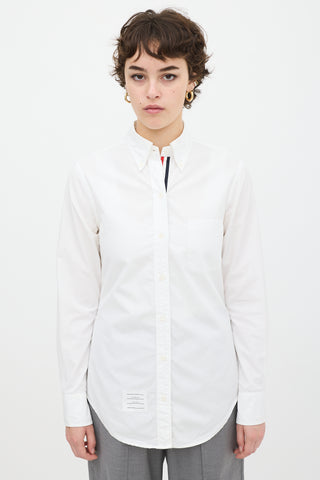 Thom Browne White One Pocket Shirt