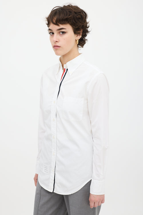 Thom Browne White One Pocket Shirt