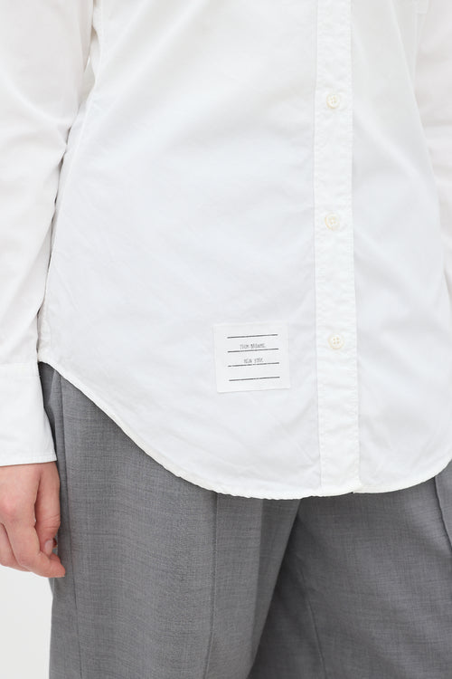 Thom Browne White One Pocket Shirt