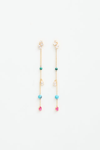Thomas Sabo Crystal & Bead Drop Earrings