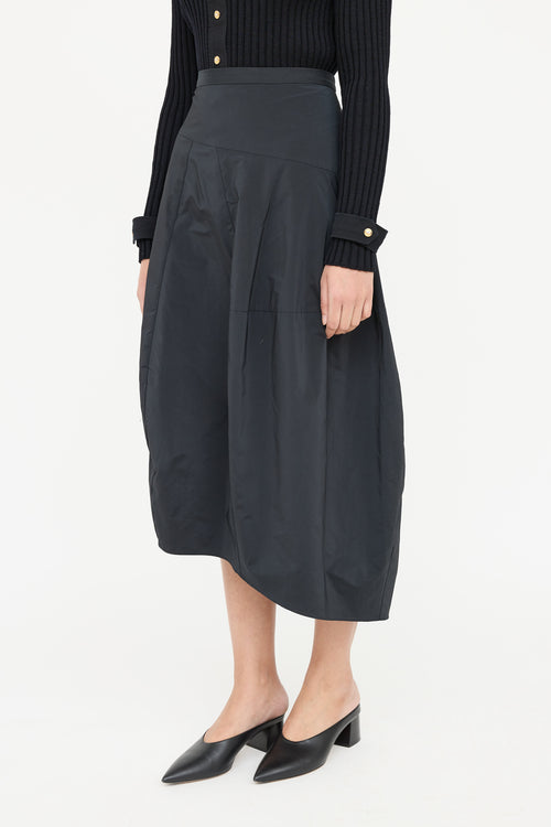Tibi Nylon Asymmetrical Balloon Skirt