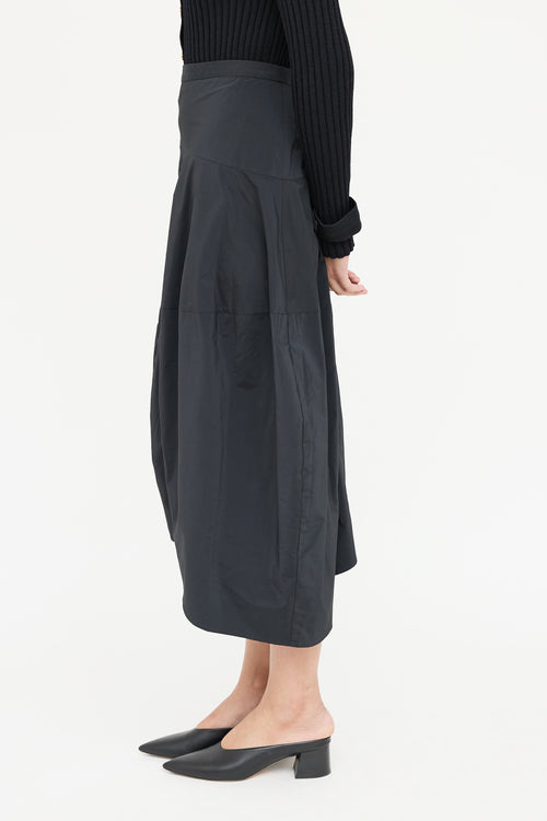 Tibi Nylon Asymmetrical Balloon Skirt
