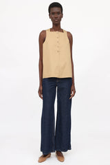 Tibi Button Up Sleeveless Shirt