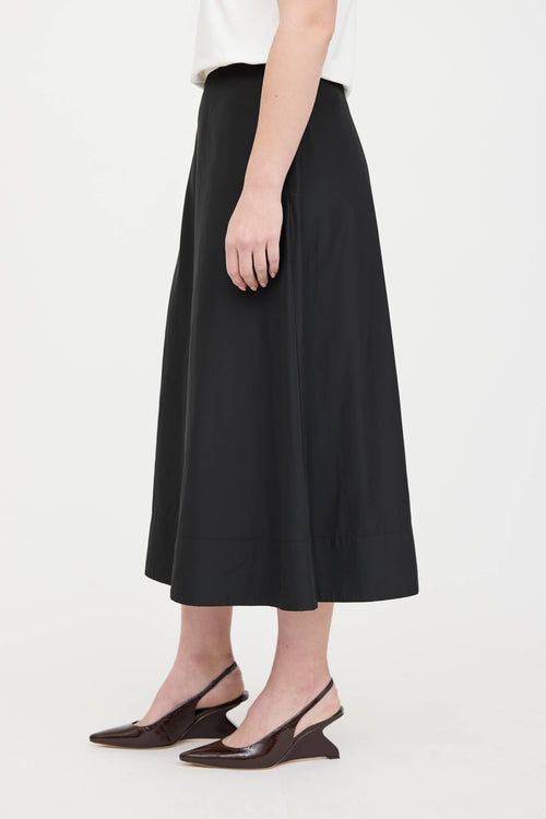 Tibi Nylon Midi Skirt