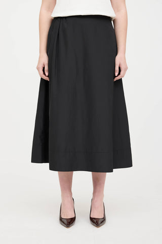 Tibi Nylon Midi Skirt