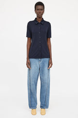 TibiButton Up Short Sleeve Top