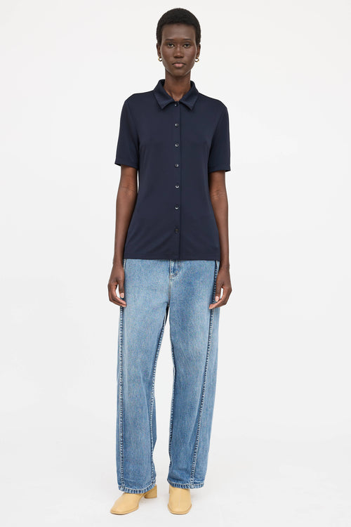 TibiButton Up Short Sleeve Top