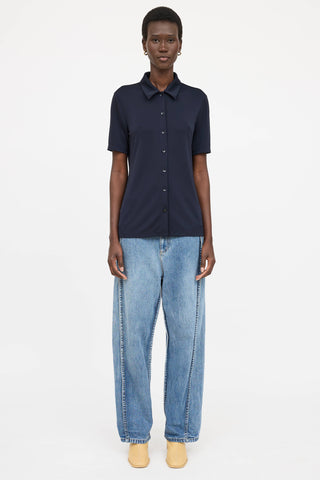 TibiButton Up Short Sleeve Top