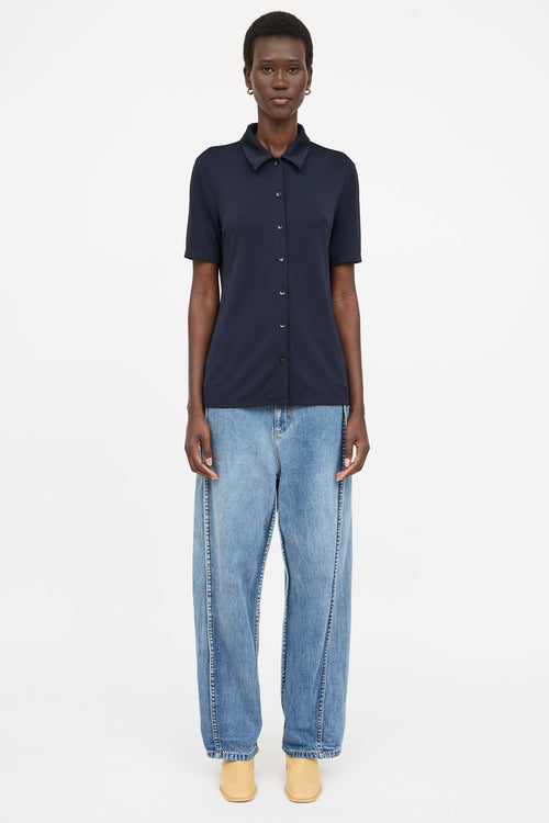 TibiButton Up Short Sleeve Top