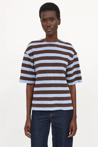 Tibi Terry Striped Top