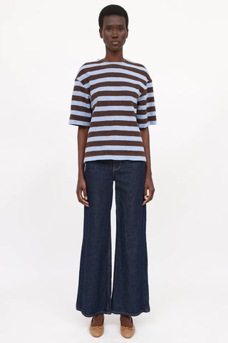 Tibi Terry Striped Top
