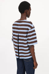 Tibi Terry Striped Top
