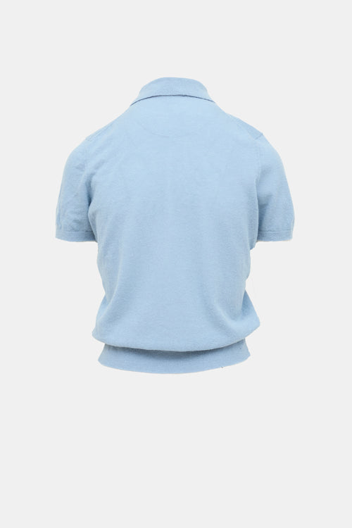 Tibi Wool Knit Polo Top
