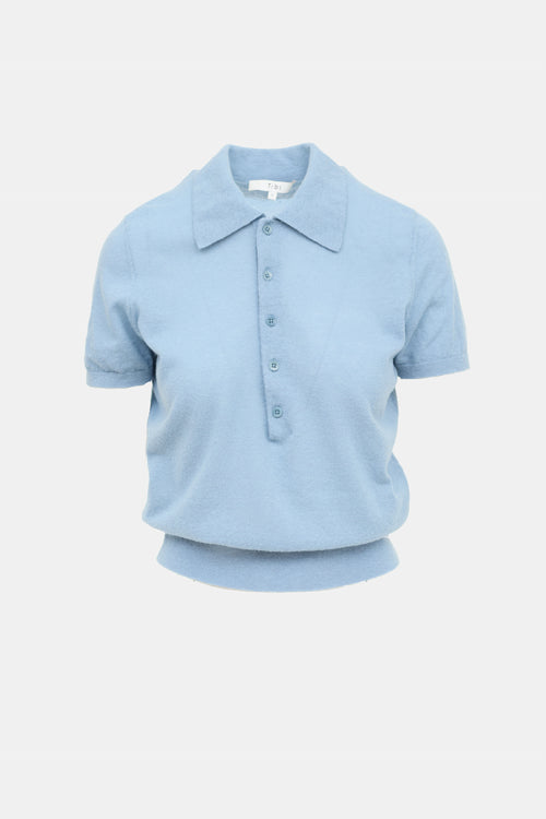 Tibi Wool Knit Polo Top