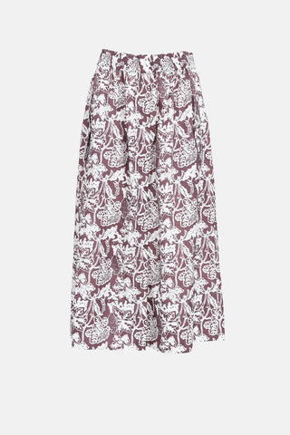 Tibi Patterned Midi Skirt