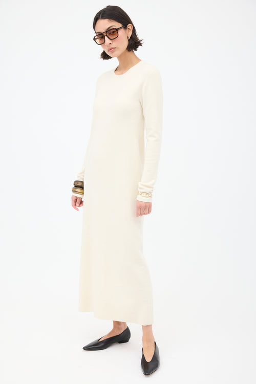 Tibi Cream Cashmere Sweater Dress