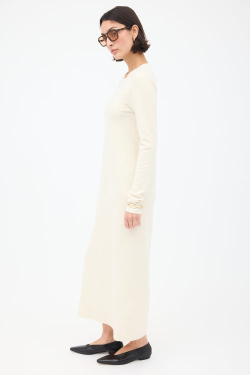 Tibi Cream Cashmere Sweater Dress