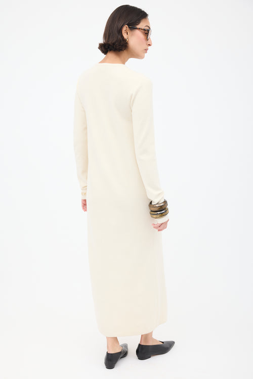 Tibi Cream Cashmere Sweater Dress