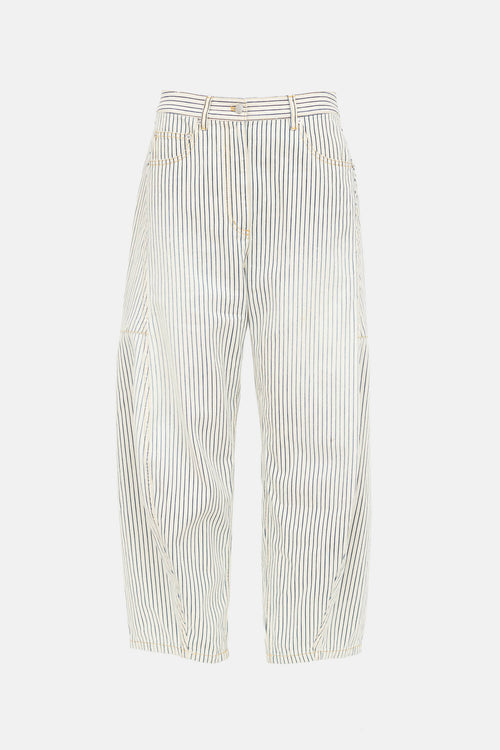 Tibi Striped Brancusi Trouser