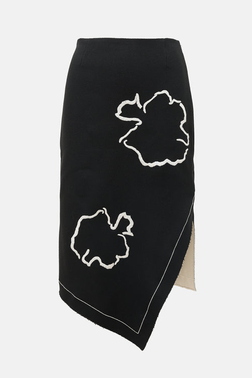 Tibi Crepe Asymmetrical Skirt