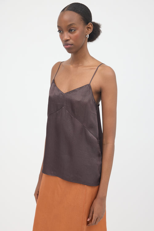 Tibi Crinkled Satin Camisole
