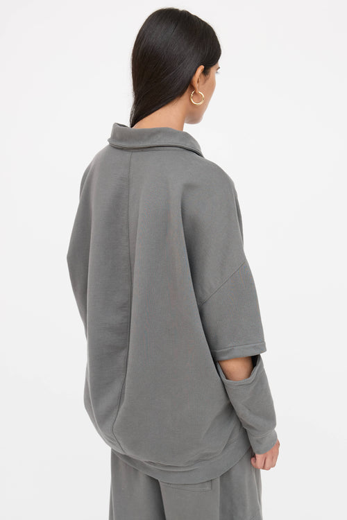 Tibi Relaxed Cotton Henley Co-Ord Set