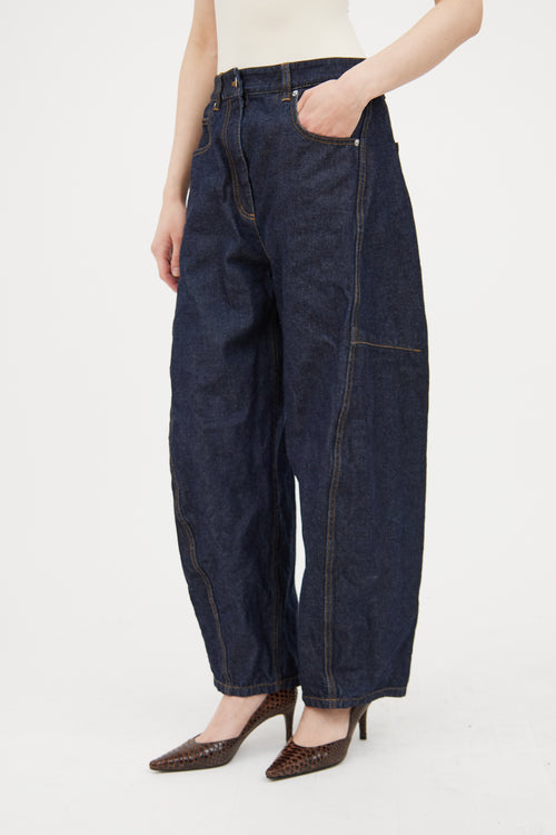 Tibi Dark Wash Sid Twisted Jeans