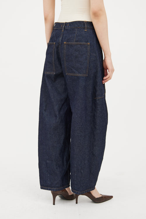 Tibi Dark Wash Sid Twisted Jeans