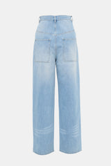 Tibi Distressed Straight Leg Jeans