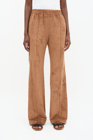 Tibi Faux Suede Scottie Track Pant