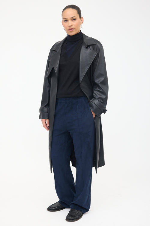 Tibi Faux Suede Scottie Track Pant