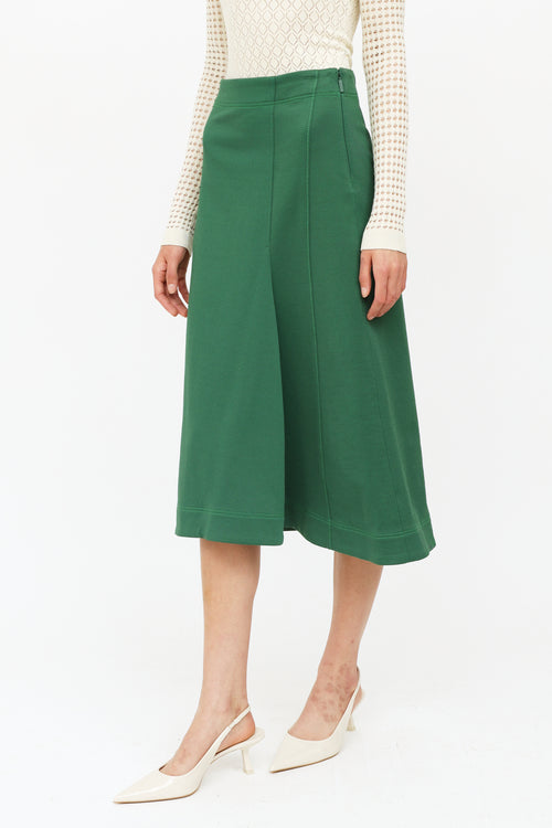 Tibi Green Midi Skirt