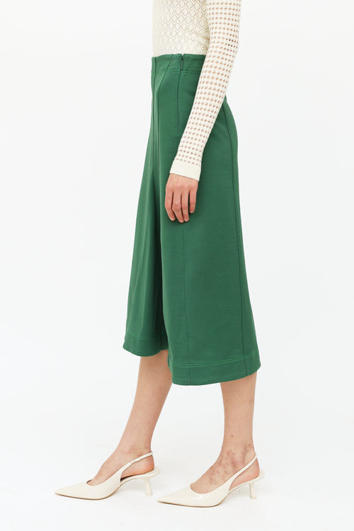 Tibi Green Midi Skirt