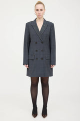 Tibi Wool Check Blazer Dress