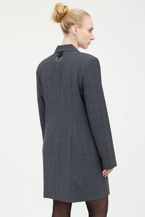 Tibi Wool Check Blazer Dress
