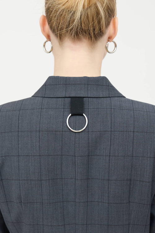 Tibi Wool Check Blazer Dress