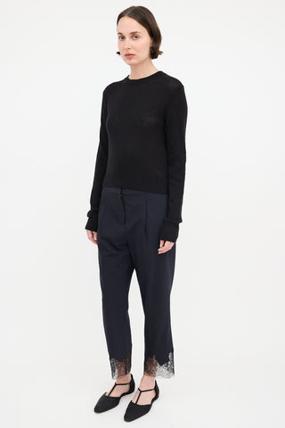 Tibi Lace Applique Lou Lou Trouser