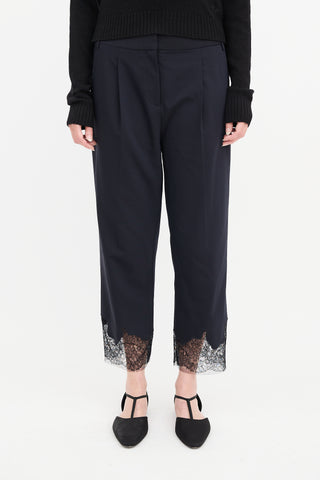 Tibi Lace Applique Lou Lou Trouser