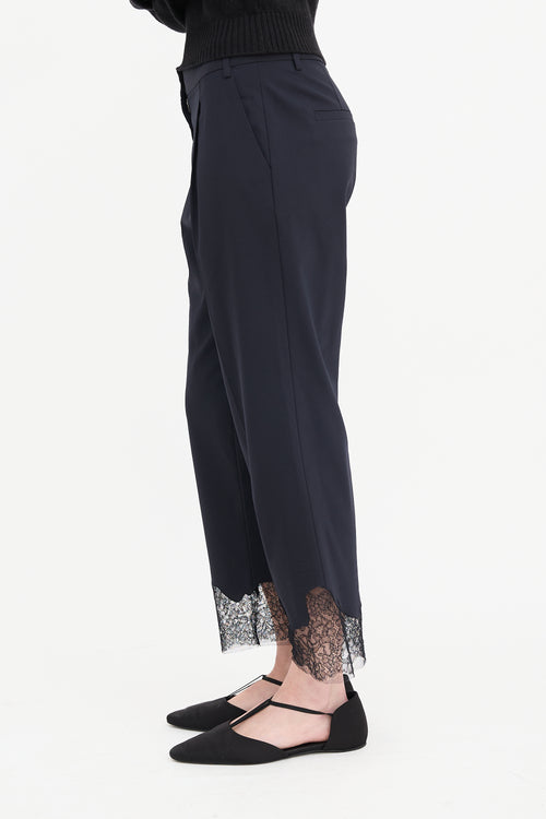 Tibi Lace Applique Lou Lou Trouser