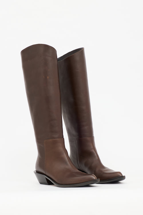 Tibi Leather Dean Boot