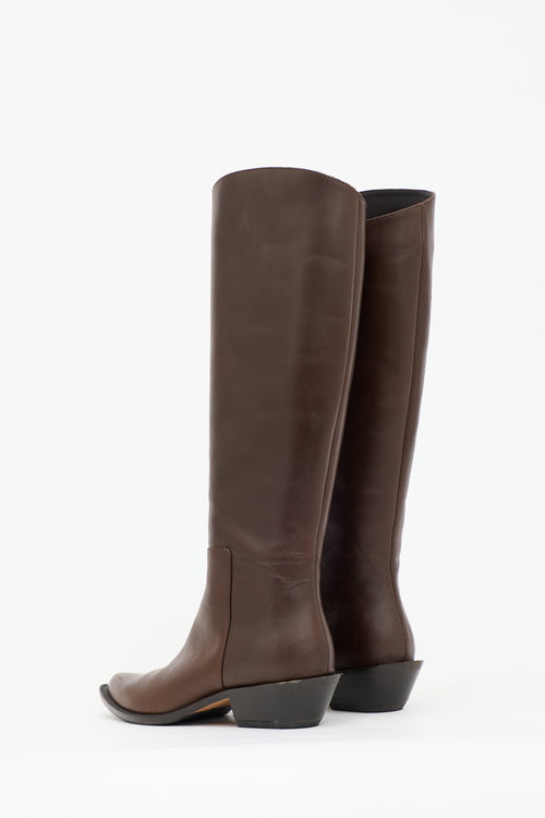 Tibi Leather Dean Boot