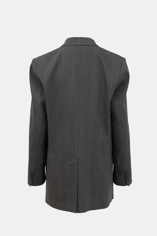 Tibi Linen Striped Blazer