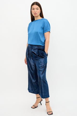 Tibi Metallic Velvet Pant