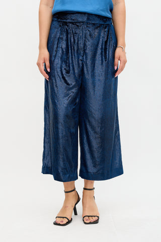 Tibi Metallic Velvet Pant