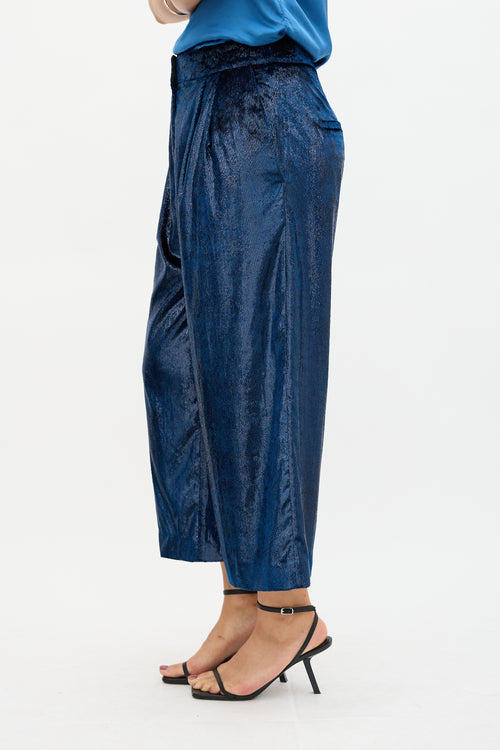 Tibi Metallic Velvet Pant