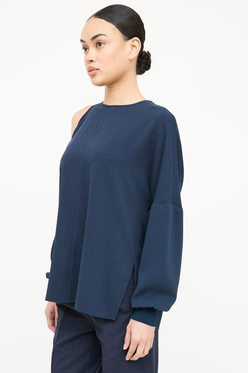 Tibi Asymmetrical Off The Shoulder Top