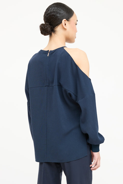 Tibi Asymmetrical Off The Shoulder Top