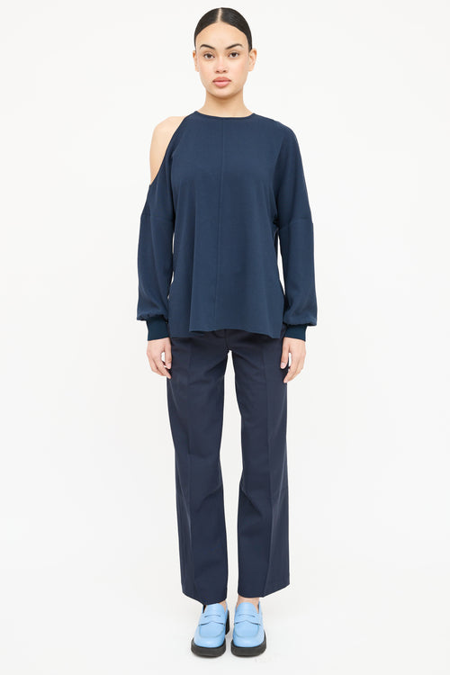 Tibi Asymmetrical Off The Shoulder Top