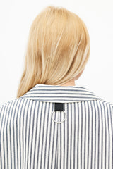 Tibi Navy & White Striped Blazer Pant Suit